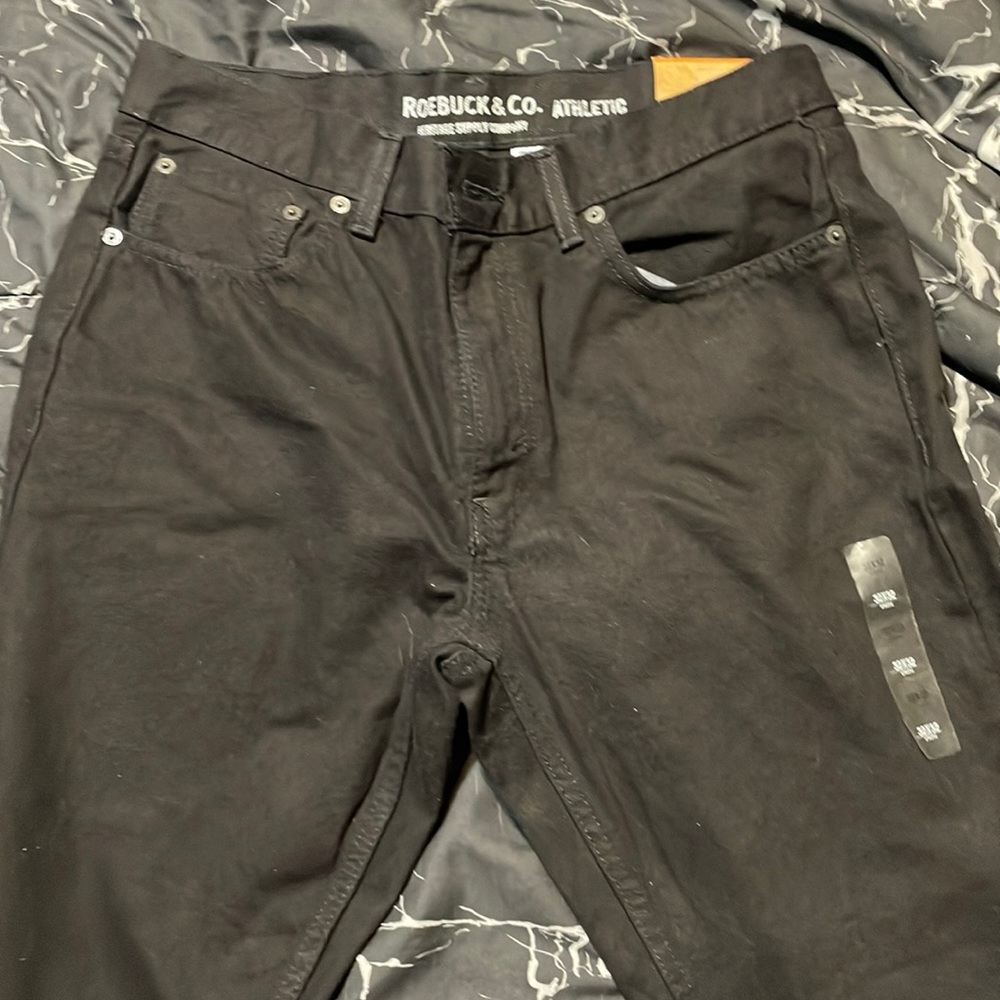 Black Athletic Fit Jeans